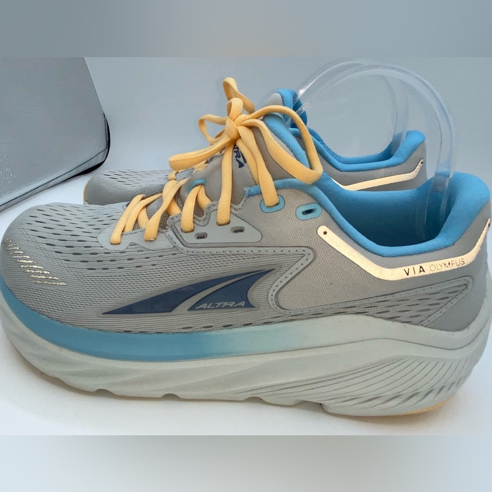 Altra Via Olympus Womens Sz 8 Gray Blue Cushioned Running Shoes Sneakers    AA12 - Picture 5 of 9
